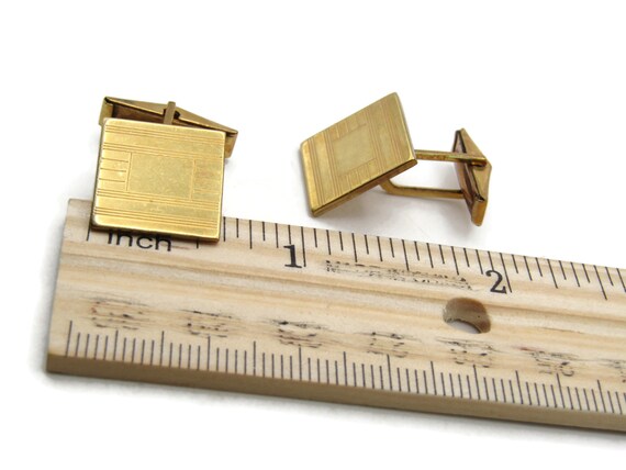 Horizontal Lines And Rectangle Center Square Cuff… - image 4