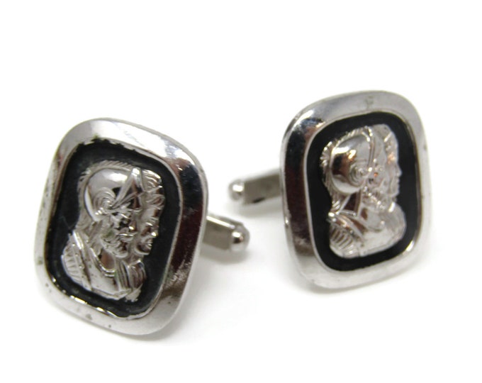 Double Warrior Cufflinks for Men's Vintage Men's Jewelry Nice Design