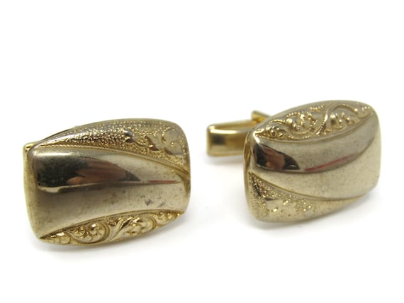 Scrolling Stems Rectangles Cufflinks for Men's Vi… - image 2