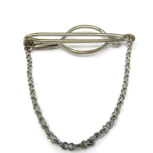 Chain (Bow Tie Shape Links) Tie Clip Tie Bar: Vintage Silver Tone - Stand Out from the Crowd with Class