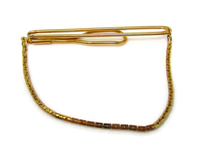 Cool Chain Tie Clip Tie Bar: Vintage Gold Tone Nice Quality - Stand Out from the Crowd with Class