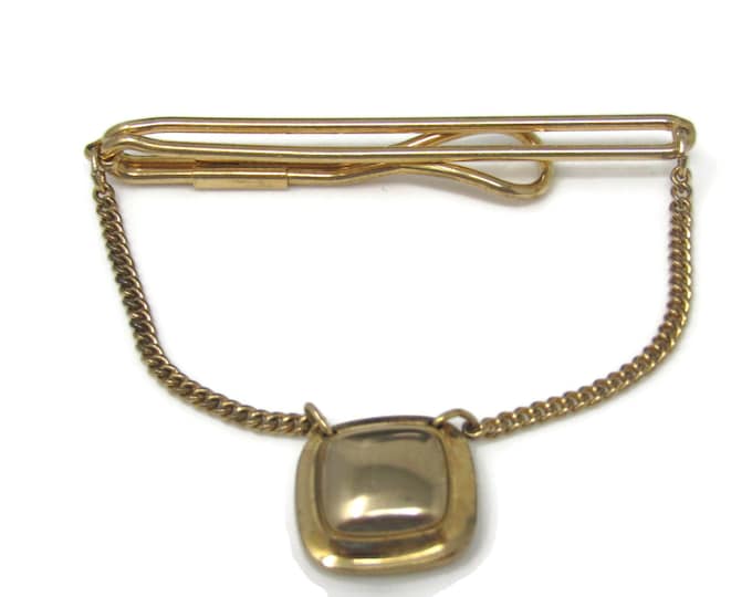 Chain Medallion Tie Clip Tie Bar: Vintage Gold Tone - Stand Out from the Crowd with Class