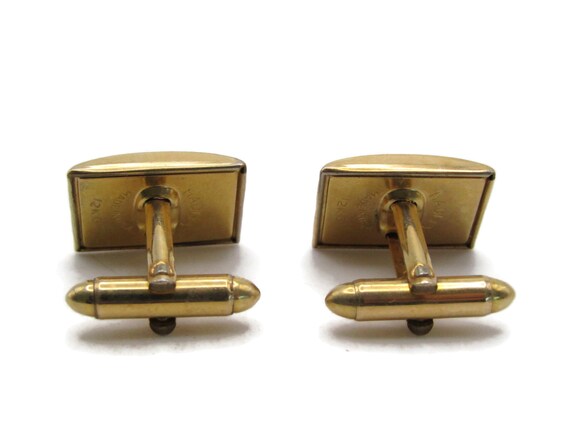 Rectangle With Horizontal Lines Cuff Links Men's … - image 2