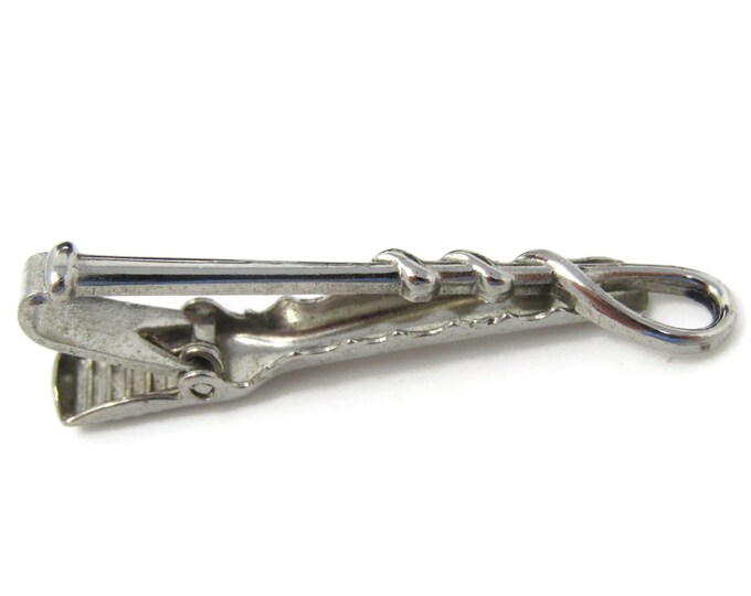 Jockey Whip Tie Clip Tie Bar: Vintage Silver Tone - Stand Out from the Crowd with Class