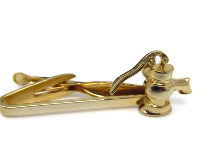 PUMP Tie Clip Vintage Tie Bar: Gold Tone