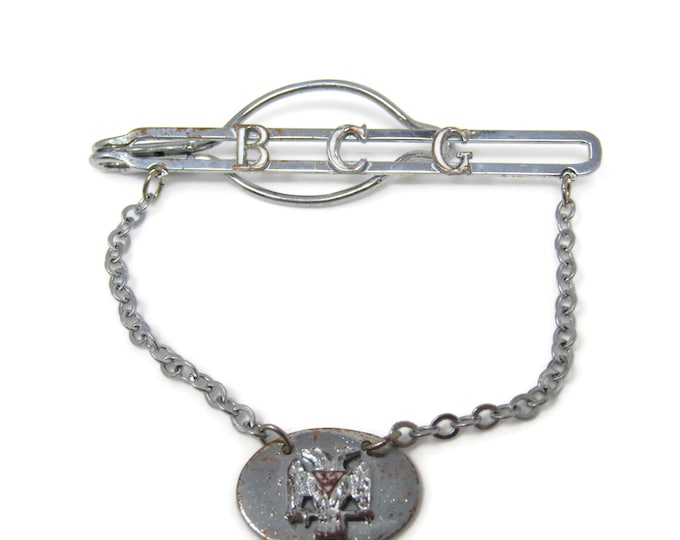 Scottish Rite Mason 32 Degree Eagle BCL Tie Clip Tie Bar: Vintage Silver Tone - Stand Out from the Crowd with Class