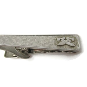 Crossed Swords Scimitars Tie Bar Clip Silver Tone Vintage Men&#39;s Jewelry Nice Design