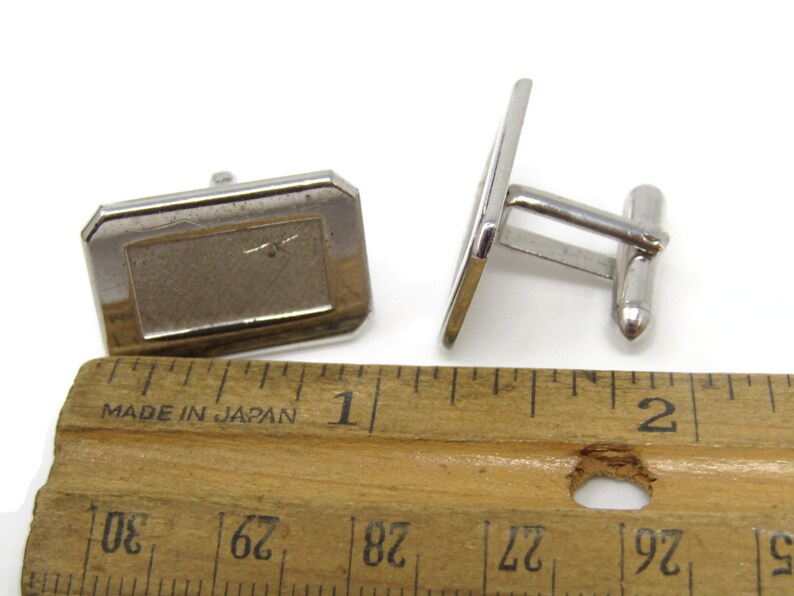 Beveled Edges Rectangle Cufflinks for Men/'s Vintage Men/'s Jewelry Nice Design
