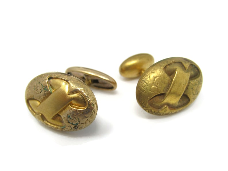 Stand Out with Style Stitch Center Antique Fit in with Class Vintage Cufflinks for Men