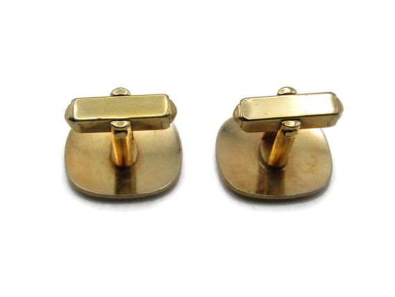 Rounded Edge Line Design Cuff Links Men's Jewelry… - image 3