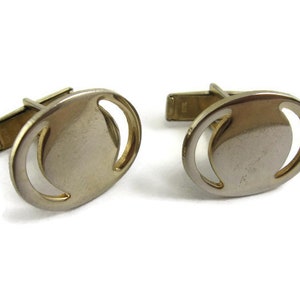 Vintage Cufflinks for Men: See Though Overlapping Oval Design