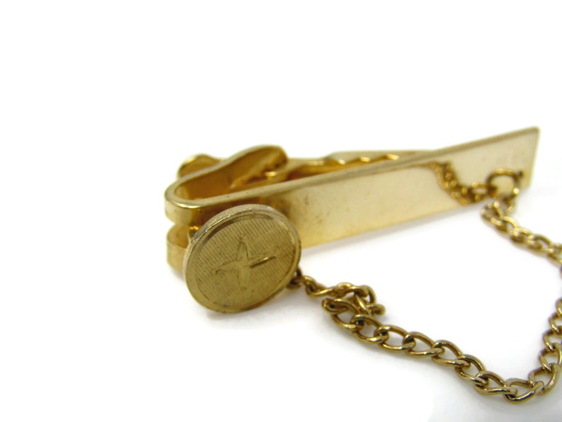 Star Etch Chain Tie Clip for Men Vintage Tie Bar Nice Design Etsy