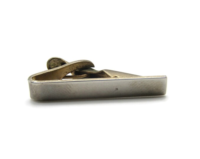 Silver Tone Vintage Smooth Finish Tie Bar Tie Clip Men's Jewelry