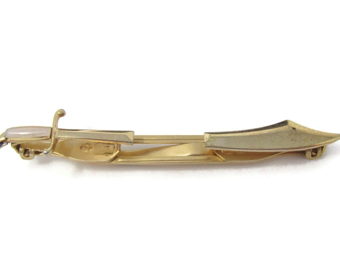 Sword Tie Clip Tie Bar: Vintage Gold Tone - Stand Out from the Crowd with Class