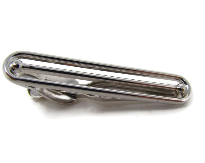 Vintage Tie Clip Tie Bar: Modernist Bar Center Sleek Design Nice Quality