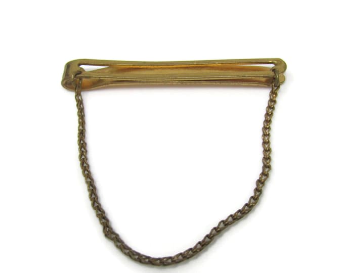 Open Bar Chain Tie Clip Tie Bar: Vintage Gold Tone - Stand Out from the Crowd with Class