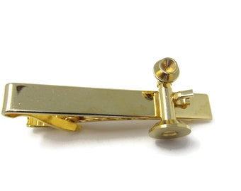 Telephone Tie Clip Tie Bar: Vintage Gold Tone - Stand Out from the Crowd with Class