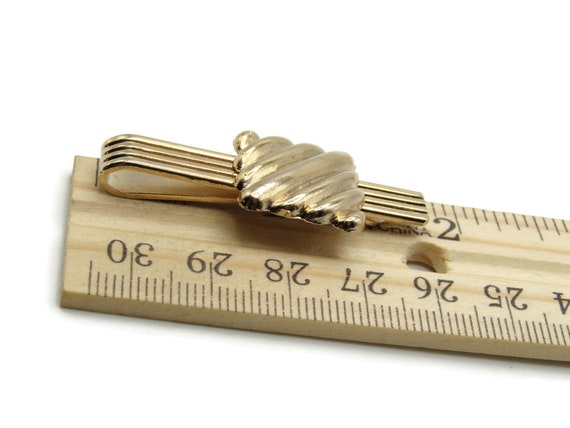 Diagonal Square and Horizontal Line Gold Tone Ind… - image 4