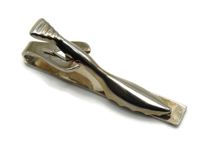 Vintage Etched Grooved Pattern Tie Bar Clip Classic Design Men's Jewelry