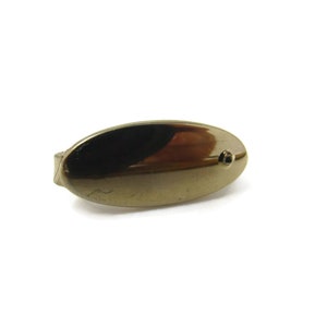 Vintage Tie Clip Tie Bar: Small Gold Tone Oval