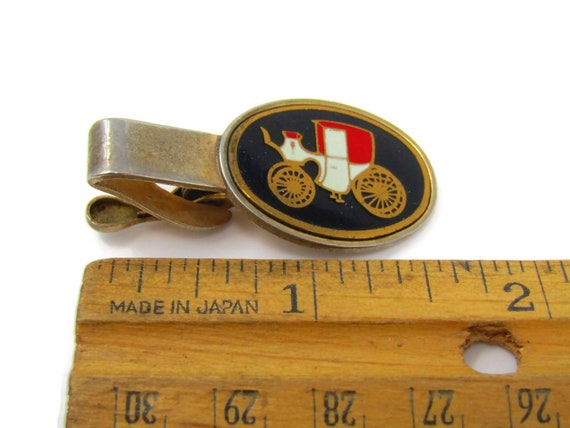 Carriage Tie Clip Vintage Mens Tie Bar Great Desi… - image 5