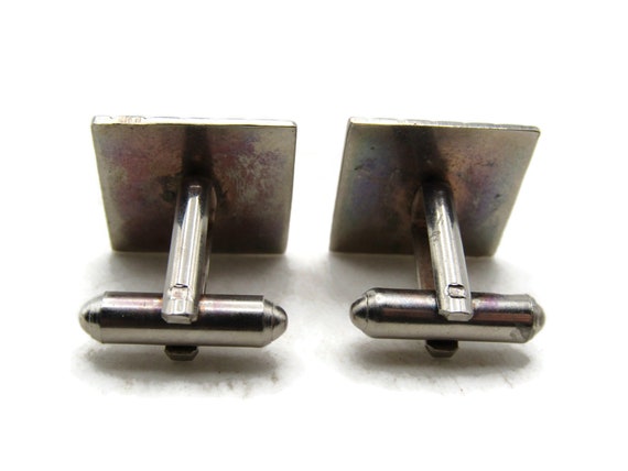 Square Diagonal Line Pattern Cuff Links Men's Jew… - image 2