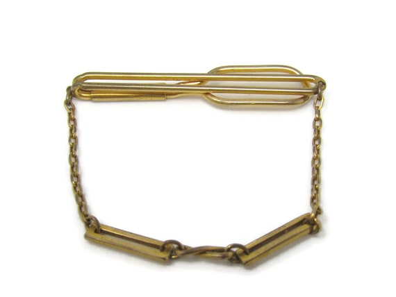 Pince à Cravate Vintage Avec Chaînette - Accessoire élégant Pour Homme - Occasion