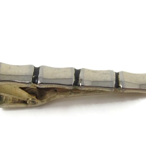Bamboo Shape Tie Clip Bar Gold Tone Vintage Men&#39;s Jewelry Nice Design