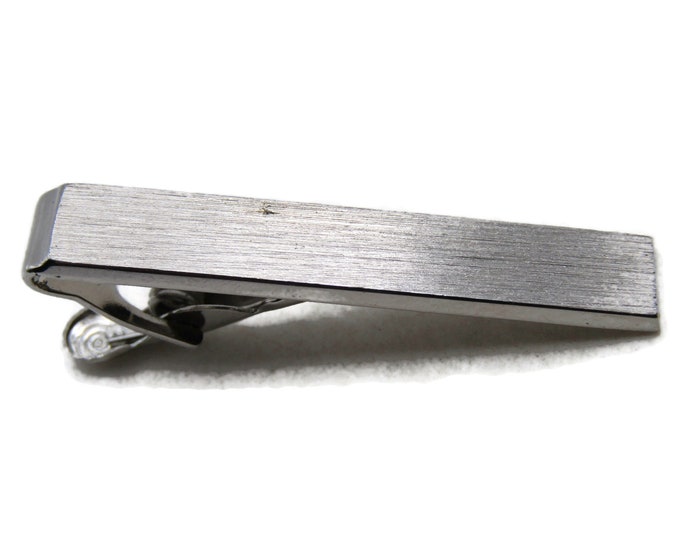 Brushed Finish Classic Tie Bar Tie Clip Men's Jewelry Silver Tone