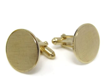 Textured Circle Cufflinks for Men's Vintage Men's Jewelry Nice Design