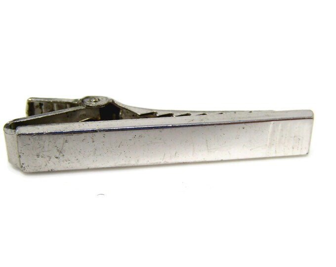 Vintage Tie Clip Bar for Men: Classic Silver Tone Design