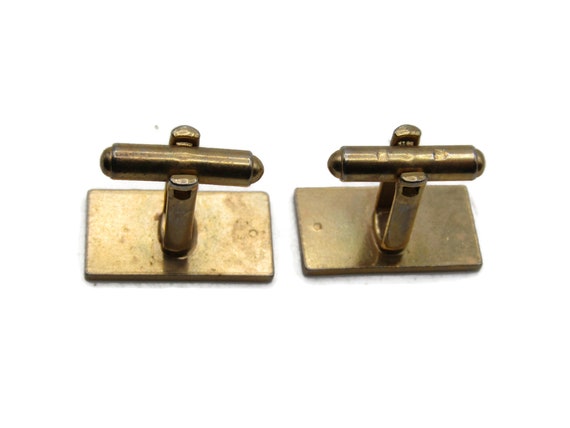 Geometric Shapes Rectangular Cuff Links Men's Jew… - image 3
