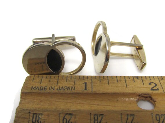 Vintage Gold Tone Interlocking Circles Cufflinks … - image 6