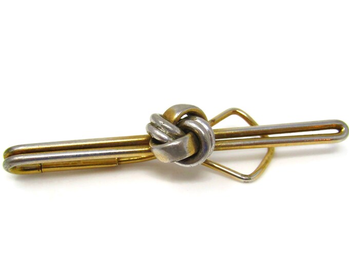 Knot Tie Clip Tie Bar: Vintage Gold Tone - Stand Out from the Crowd with Class