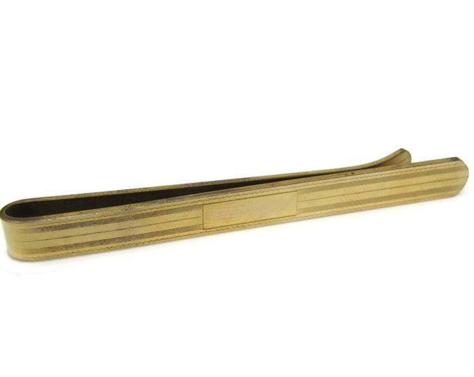 Classic Hayward Tie Bar Clip Vintage Men's Jewelry Gold Tone Nice Design