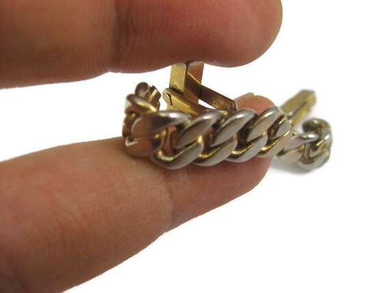Vintage Cufflinks for Men: Cuffed Loop Design Cha… - image 2