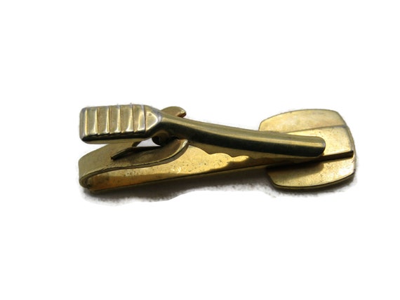 Bowling King Tie Clip Tie Bar Men's Jewelry Gold … - image 3