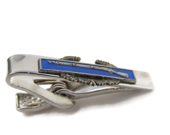 Rifle Marksmanship Tie Bar Clip Silver Tone Stand Out w/ Style Fit In with Class