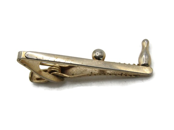 Bowling Ball And Pin Tie Clip Tie Bar Men's Jewel… - image 1