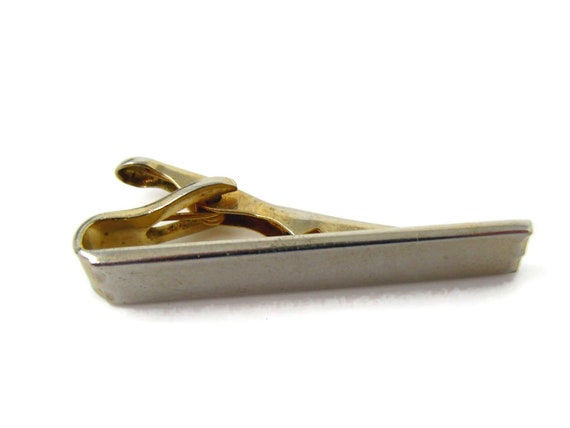 Cool Tie Clip Vintage Tie Bar Classic Gold Tone G… - image 4