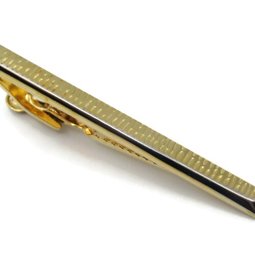 Textured Gold Tone Rounded End Tie Clip Men's Vintage Tie Etsy
