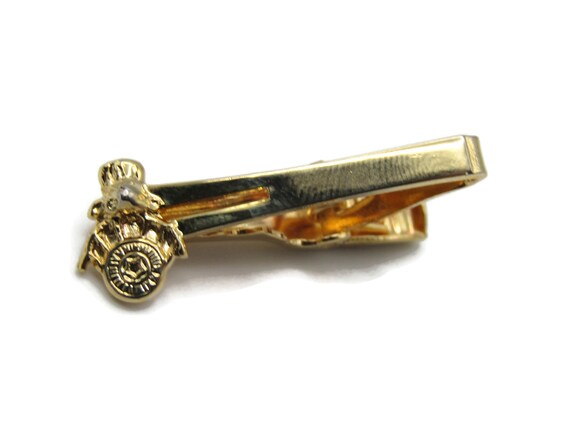 Elks Mason Vintage Tie Clip Gold Tone Tie Bar Men… - image 1