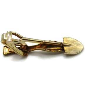 Shovel Gardening Landscaping Tool Gold Tone Tie Bar Tie Clip Men&#39;s Jewelry