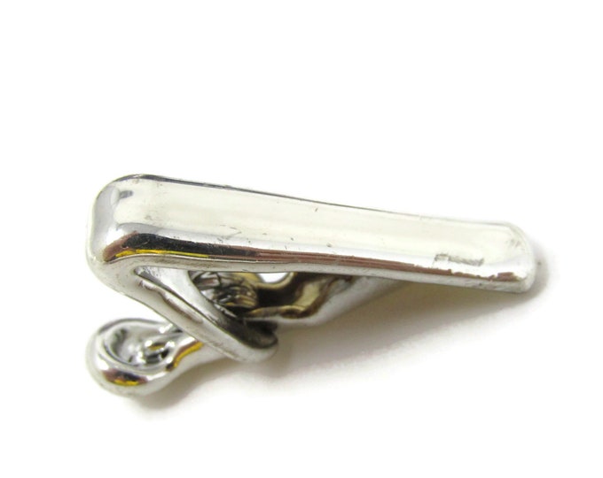 Interesting Smooth Tie Clip Tie Bar: Vintage Silver Tone - Stand Out from the Crowd with Class