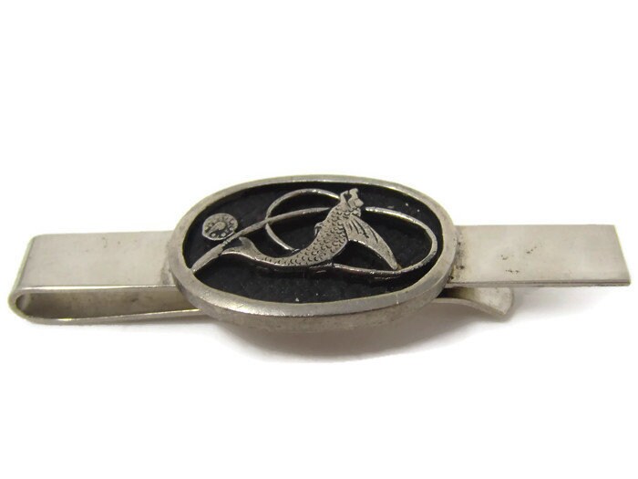 Fly Fishing Fish Tie Clip Vintage Tie Bar: Amazing Design Fly