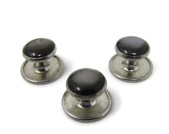 Dark Opalescent Vintage Shirt Stud Buttons Round - Stand Out from the Crowd with Class