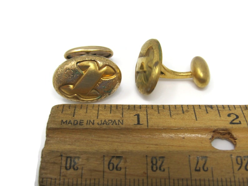 Stand Out with Style Stitch Center Antique Fit in with Class Vintage Cufflinks for Men