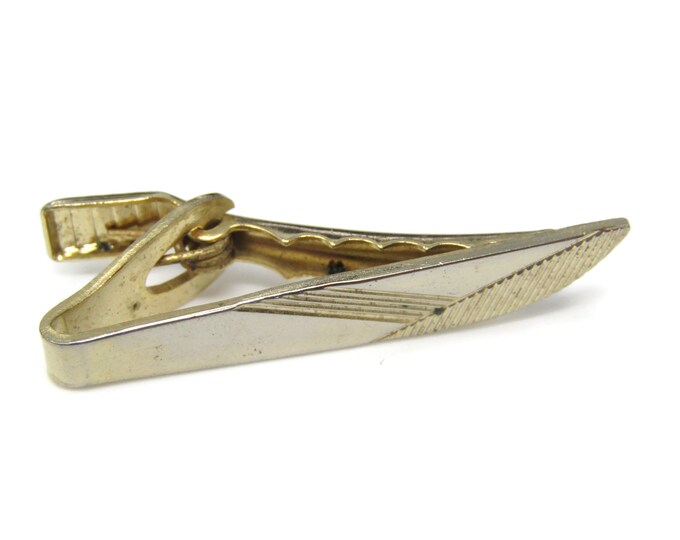 Art Deco Wing Tie Clip Tie Bar: Vintage Gold Tone - Stand Out from the Crowd with Class