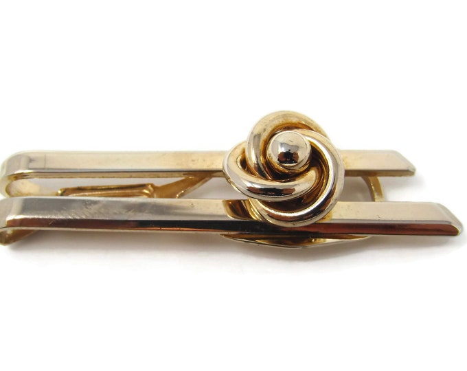 Vintage Tie Clip Tie Bar: High Quality Ball Nest Design Gold Tone Modernist