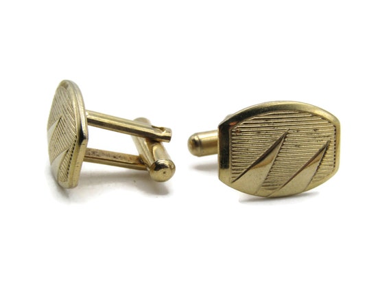 Lines And Triangle Shapes Cuff Links Men's Jewelr… - image 1